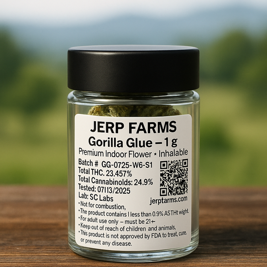 Gorilla Glue – 1g THCA Flower (Sticky. Gassy. Real.)