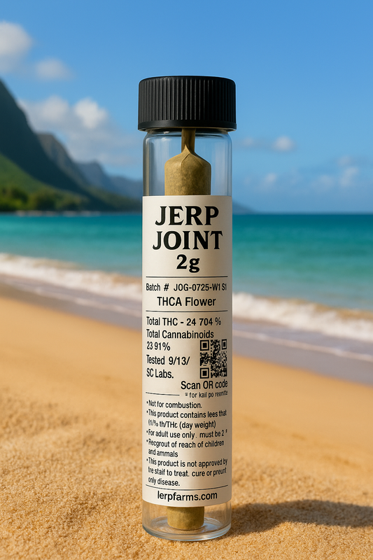 Jerp Joint 2g – Hand-Rolled THCA Pre-Roll with Glass Tip (Jerp OG)